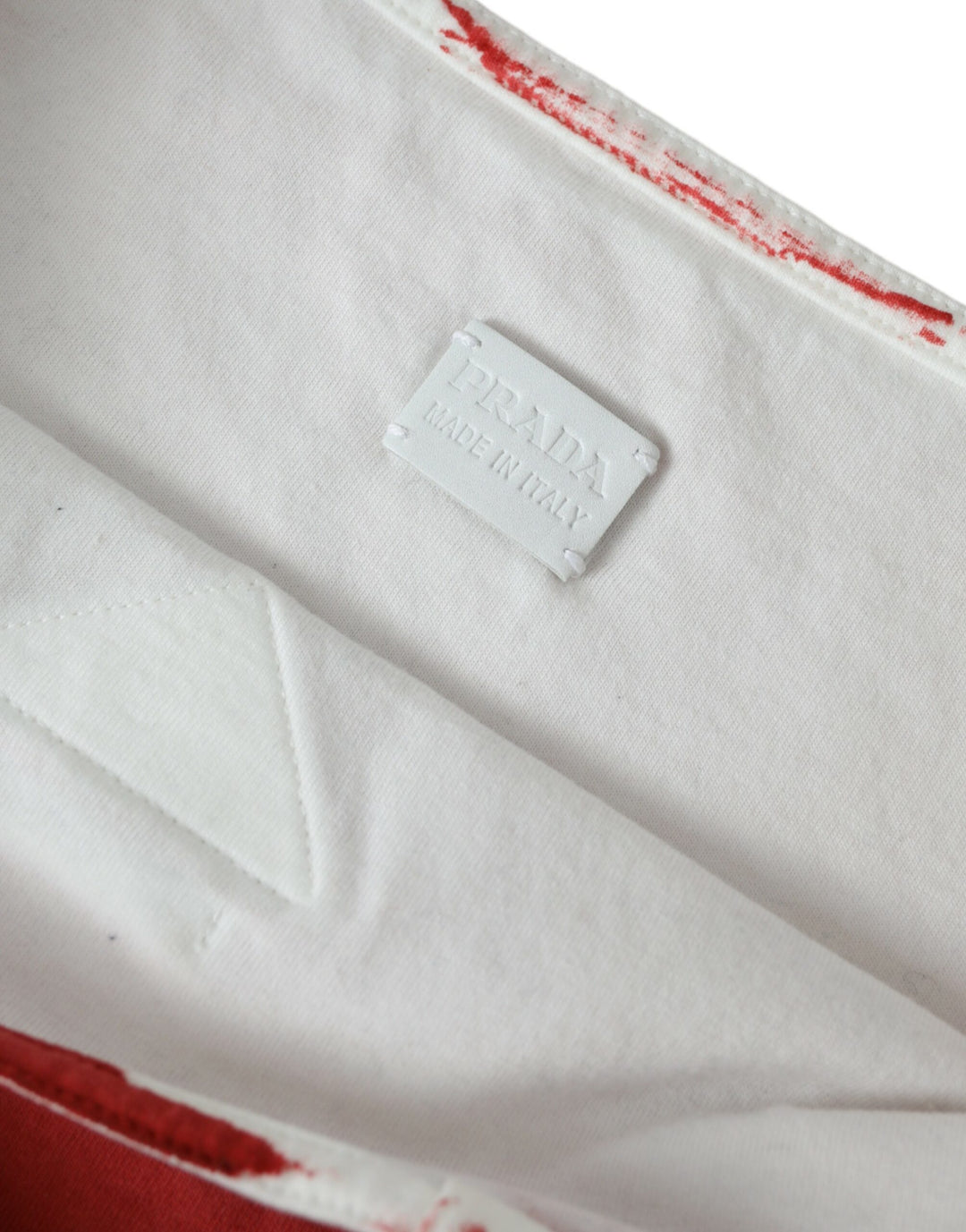 Sac cabas Prada Chic en tissu rouge et blanc