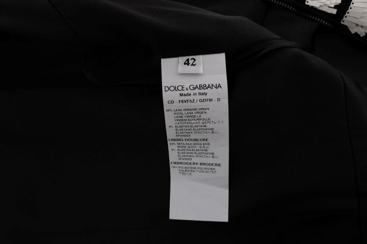 Dolce &amp; Gabbana Multicolored Striped Sequined Stretch Dress women’s dress