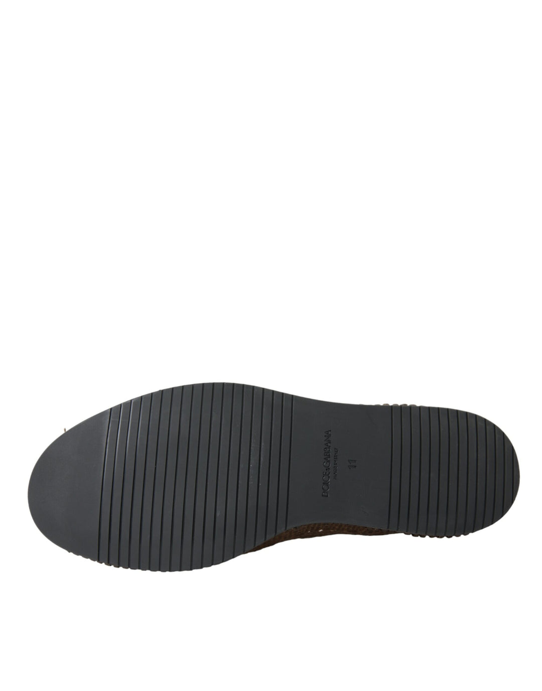 Mocasines casuales de piel tejida marrón de Dolce &amp; Gabbana