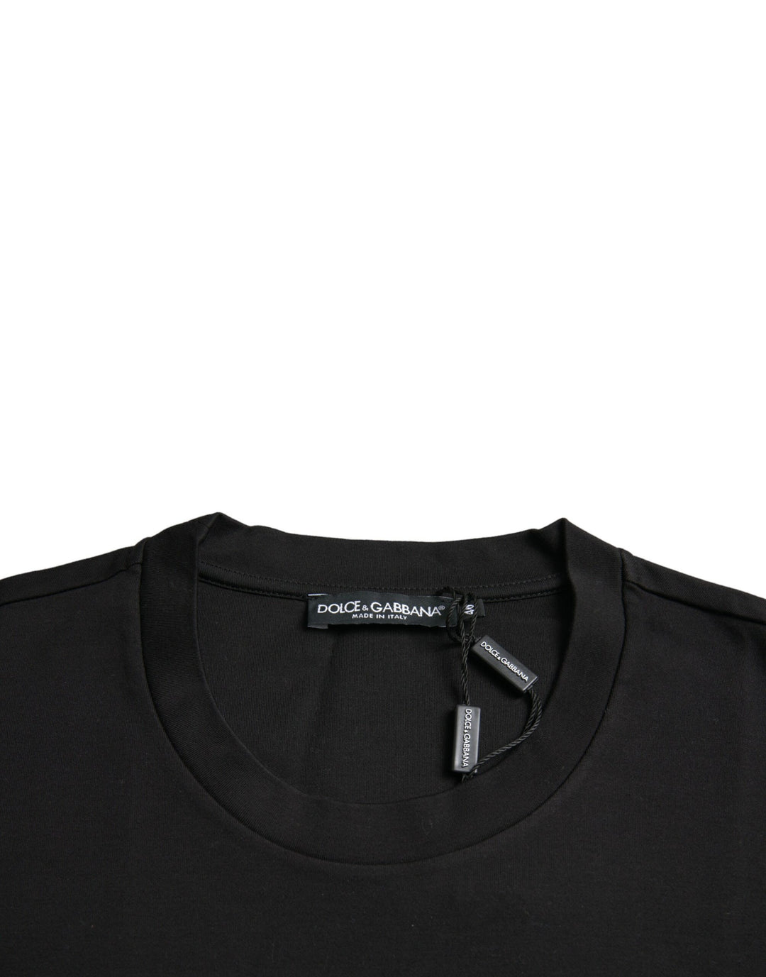 Dolce &amp; Gabbana Black With Love Always Crew Neck Top T-shirt