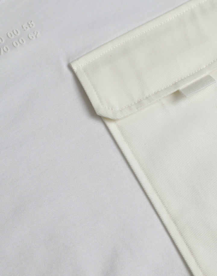 Dolce &amp; Gabbana White Cotton Pocket Short Sleeves T-shirt