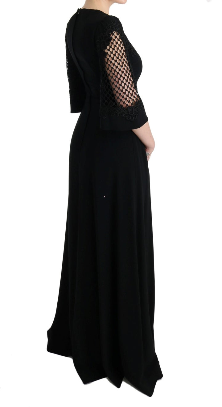 Dolce &amp; Gabbana Black Stretch Shift Long Maxi Dress women’s dress