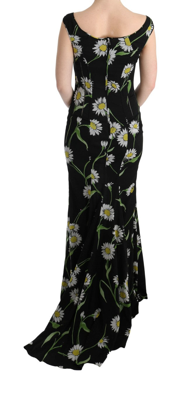 Dolce &amp; Gabbana Sunflower Silk Stretch Sheath Dress women’s dress