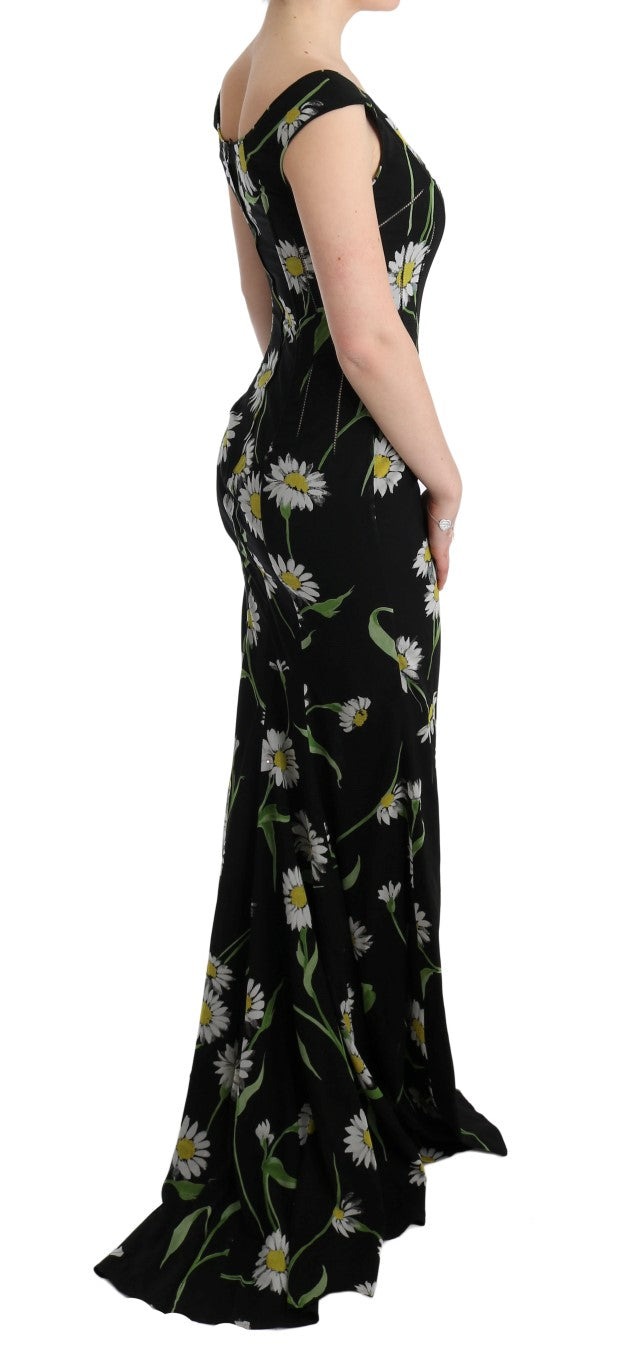 Dolce &amp; Gabbana Sunflower Silk Stretch Sheath Dress women’s dress