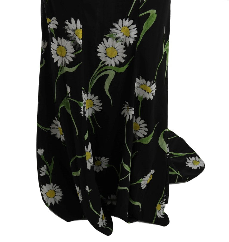 Dolce &amp; Gabbana Sunflower Silk Stretch Sheath Dress women’s dress