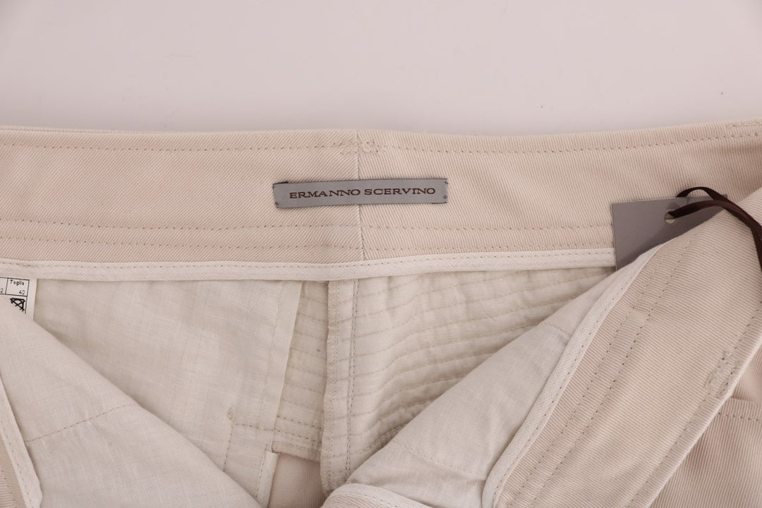 Vestido vaquero blanco de corte entallado de Ermanno Scervino para impresionar