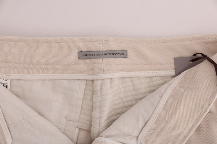 Vestido vaquero blanco de corte entallado de Ermanno Scervino para impresionar