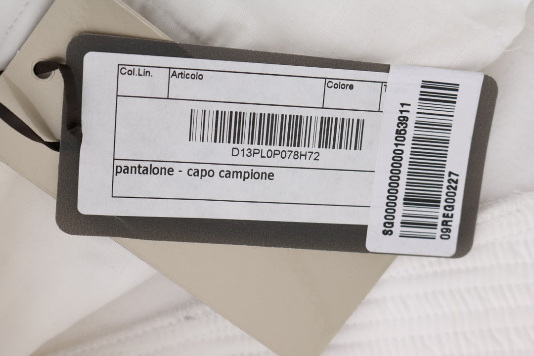 Pantalon slim blanc en coton chic Ermanno Scervino