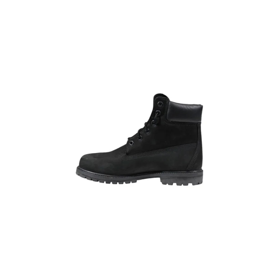 Timberland Black Leather Lace-Up Boots