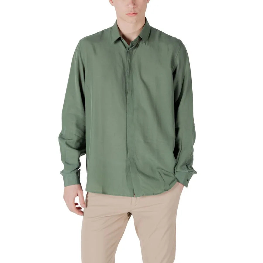 Antony Morato Bicolor Lyocell Dress Shirt