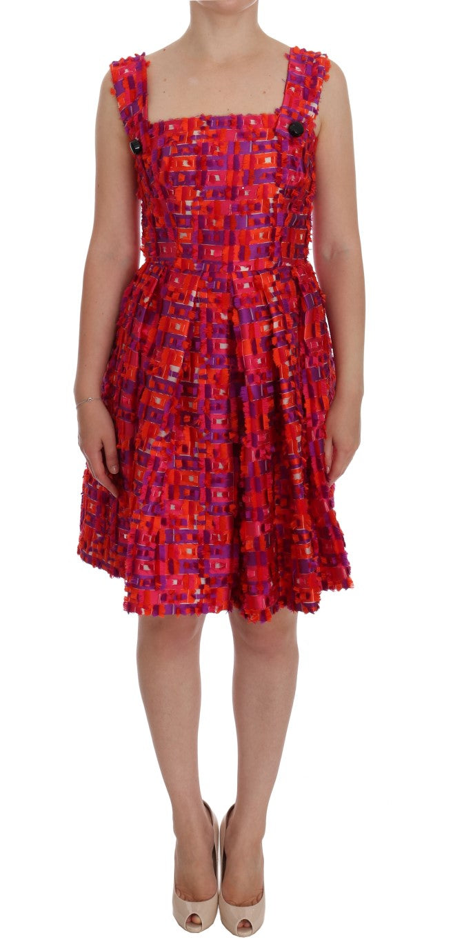 Dolce &amp; Gabbana Pink Patterned A-line Above Knees Dress women’s dress