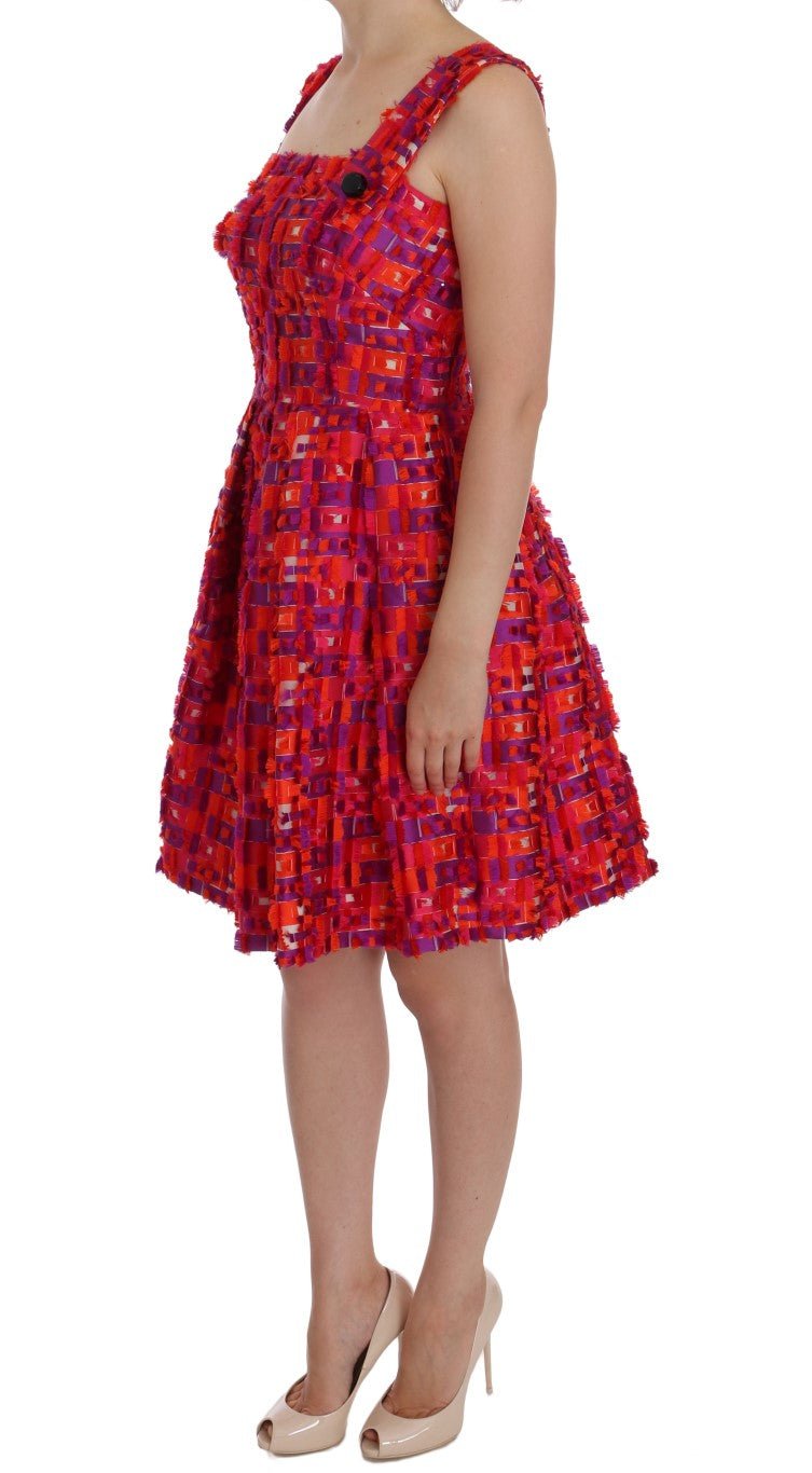 Dolce &amp; Gabbana Pink Patterned A-line Above Knees Dress women’s dress