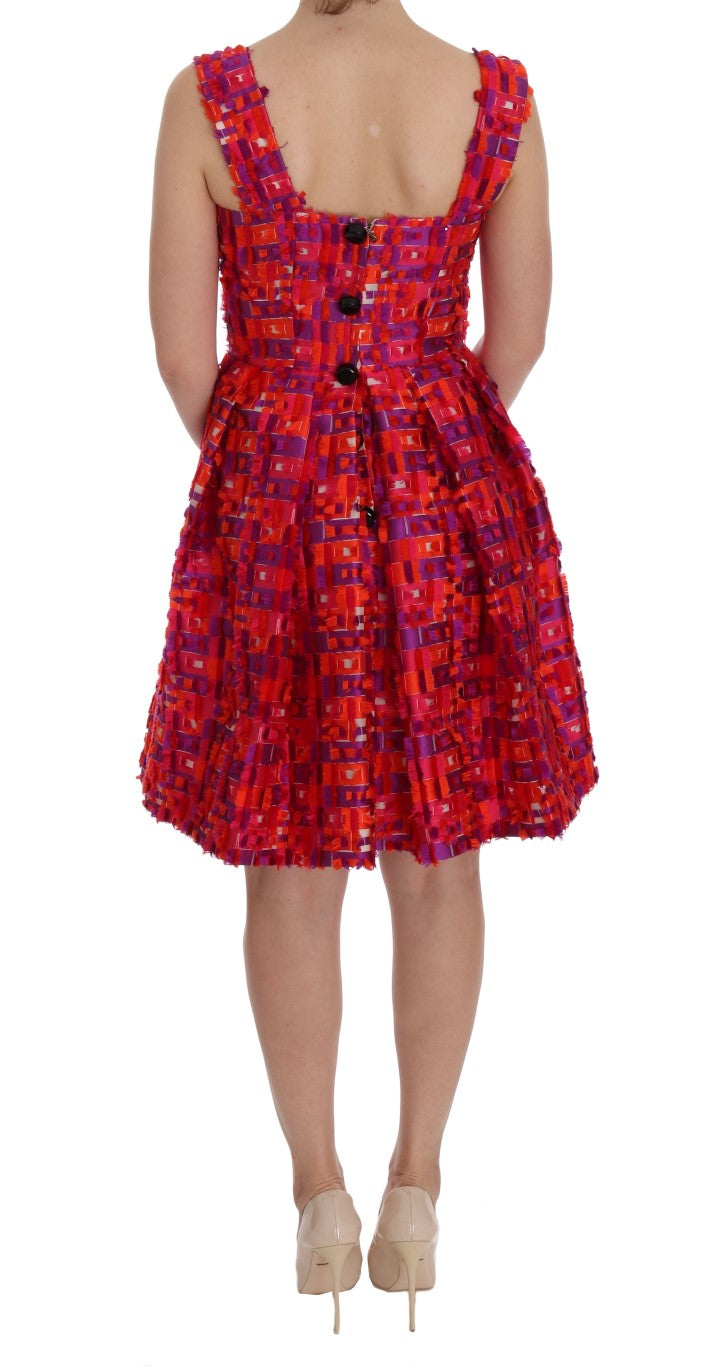 Dolce &amp; Gabbana Pink Patterned A-line Above Knees Dress women’s dress