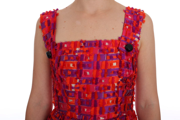 Dolce &amp; Gabbana Pink Patterned A-line Above Knees Dress women’s dress