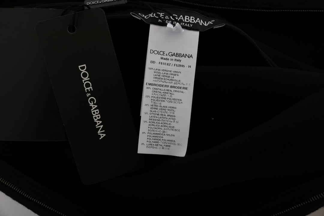 Dolce &amp; Gabbana Black I AM A PRINCESS Crystal Shift Dress women’s dress