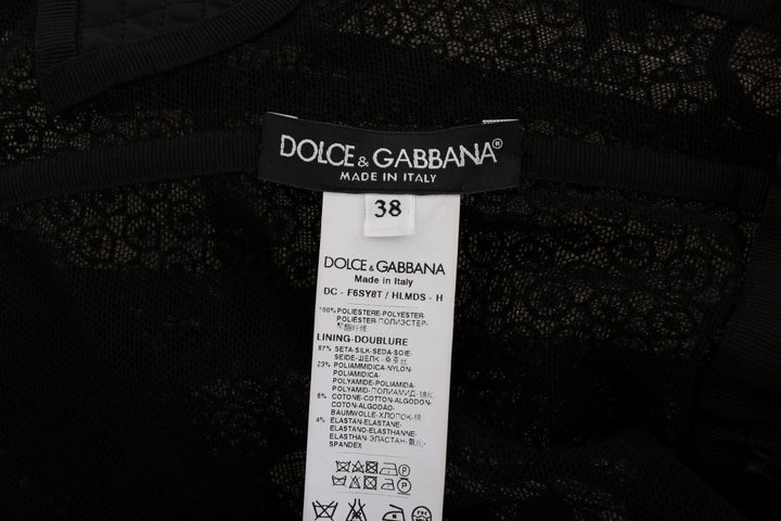 Dolce &amp; Gabbana Black Floral Sheath Dress women’s dress