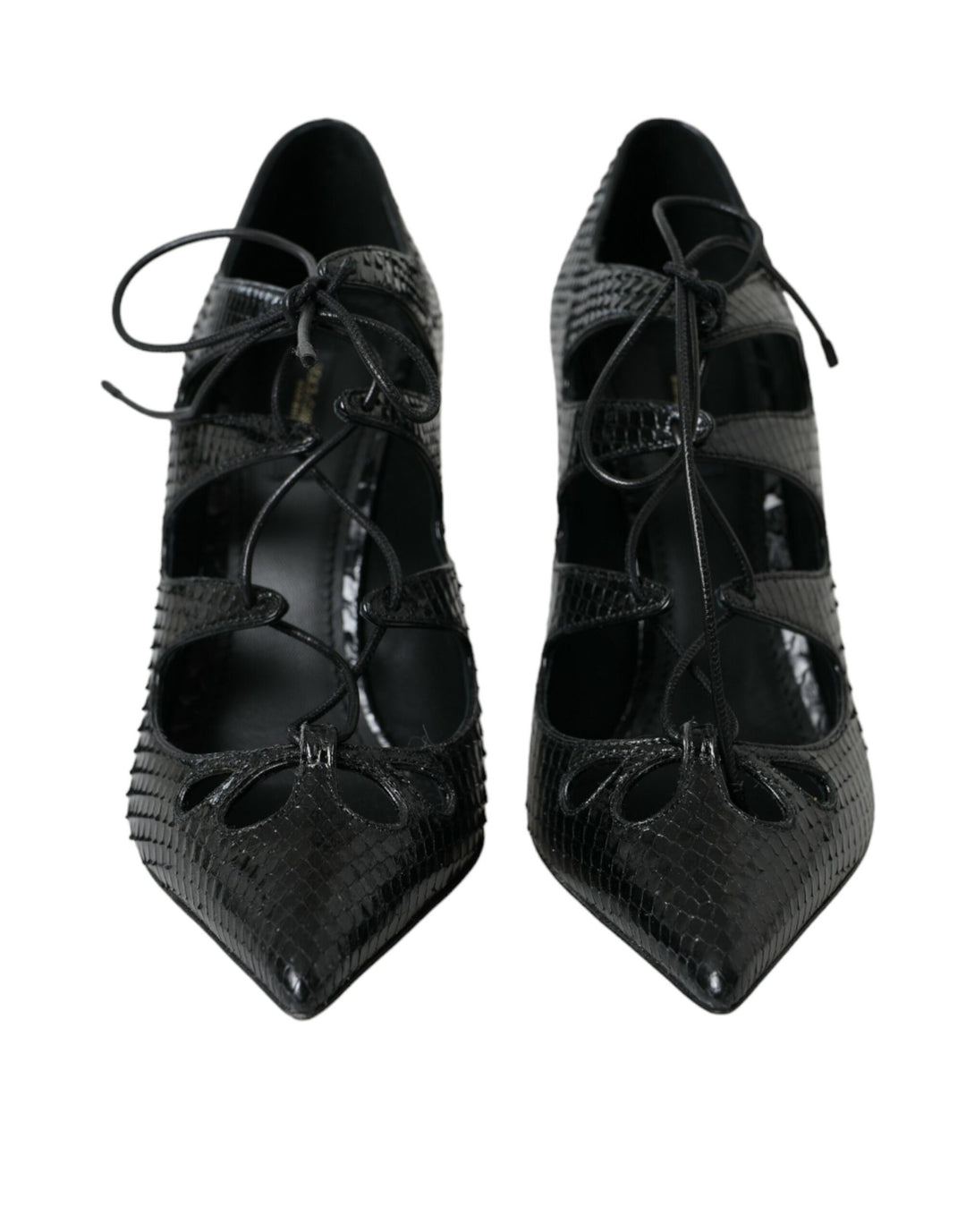 Zapatos Mary Jane de piel de pitón negra de Dolce &amp;amp; Gabbana