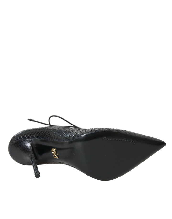 Zapatos Mary Jane de piel de pitón negra de Dolce &amp;amp; Gabbana