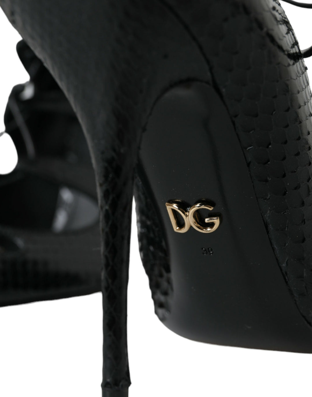 Zapatos Mary Jane de piel de pitón negra de Dolce &amp;amp; Gabbana