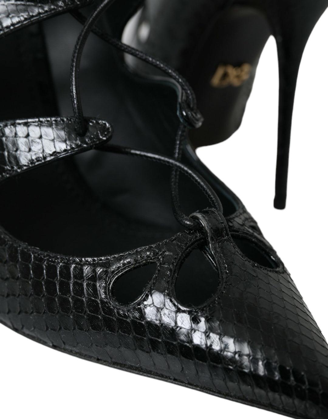 Zapatos Mary Jane de piel de pitón negra de Dolce &amp;amp; Gabbana
