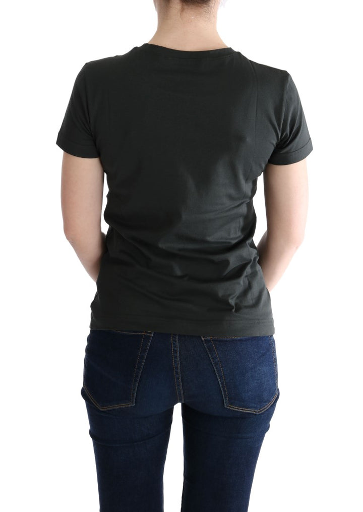 T-shirt en coton vert émeraude Dolce &amp; Gabbana avec imprimé 2017