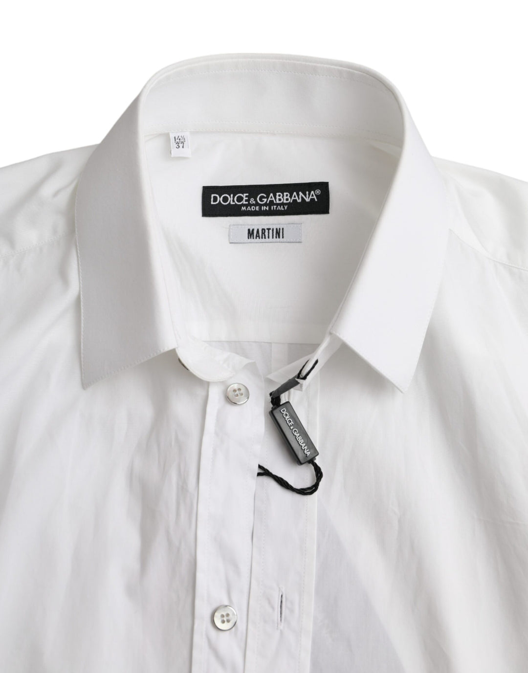 Dolce &amp; Gabbana White Cotton Long Sleeve Dress MARTINI Shirt