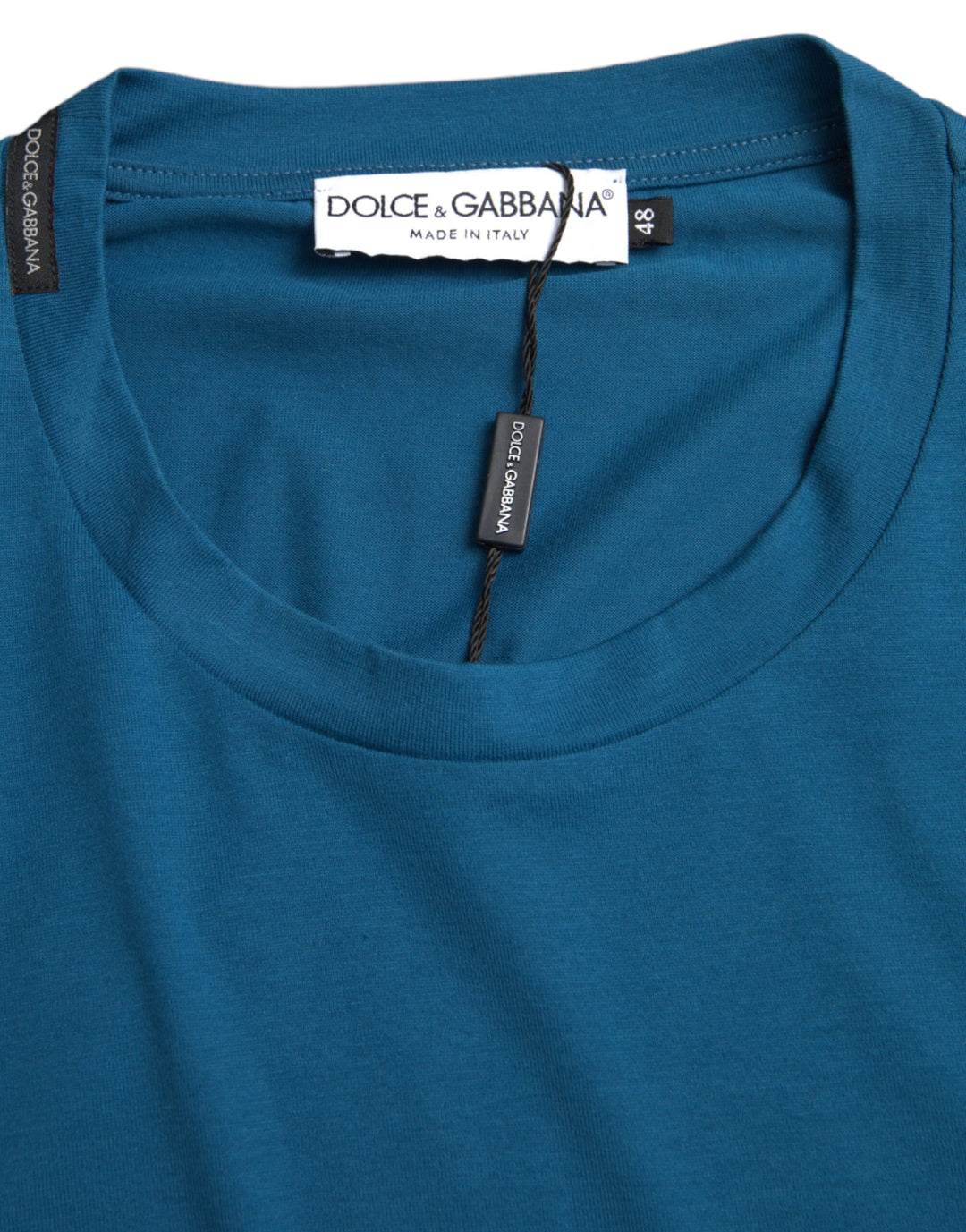 Dolce &amp; Gabbana Blue Logo Round Neck Short Sleeves T-shirt