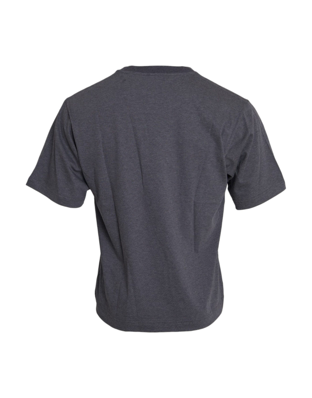 Dolce &amp; Gabbana Gray Cotton Round Neck Short Sleeve T-shirt
