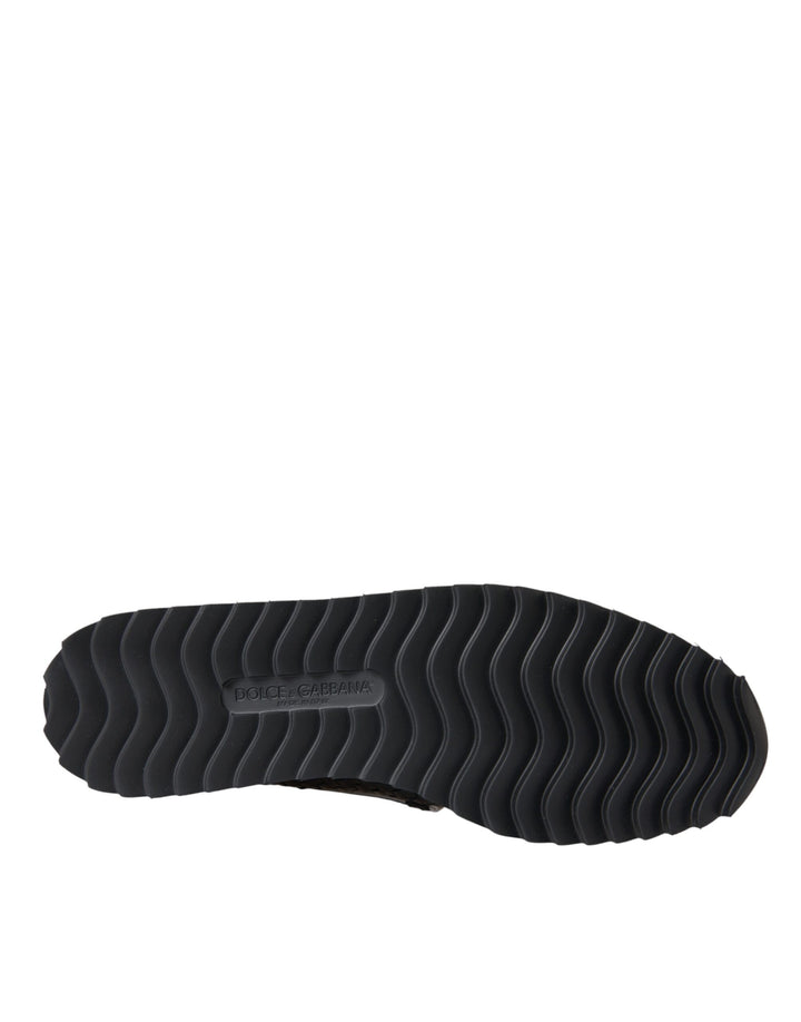 Mocasines Dolce &amp; Gabbana de piel de búfalo tejida negra para hombre