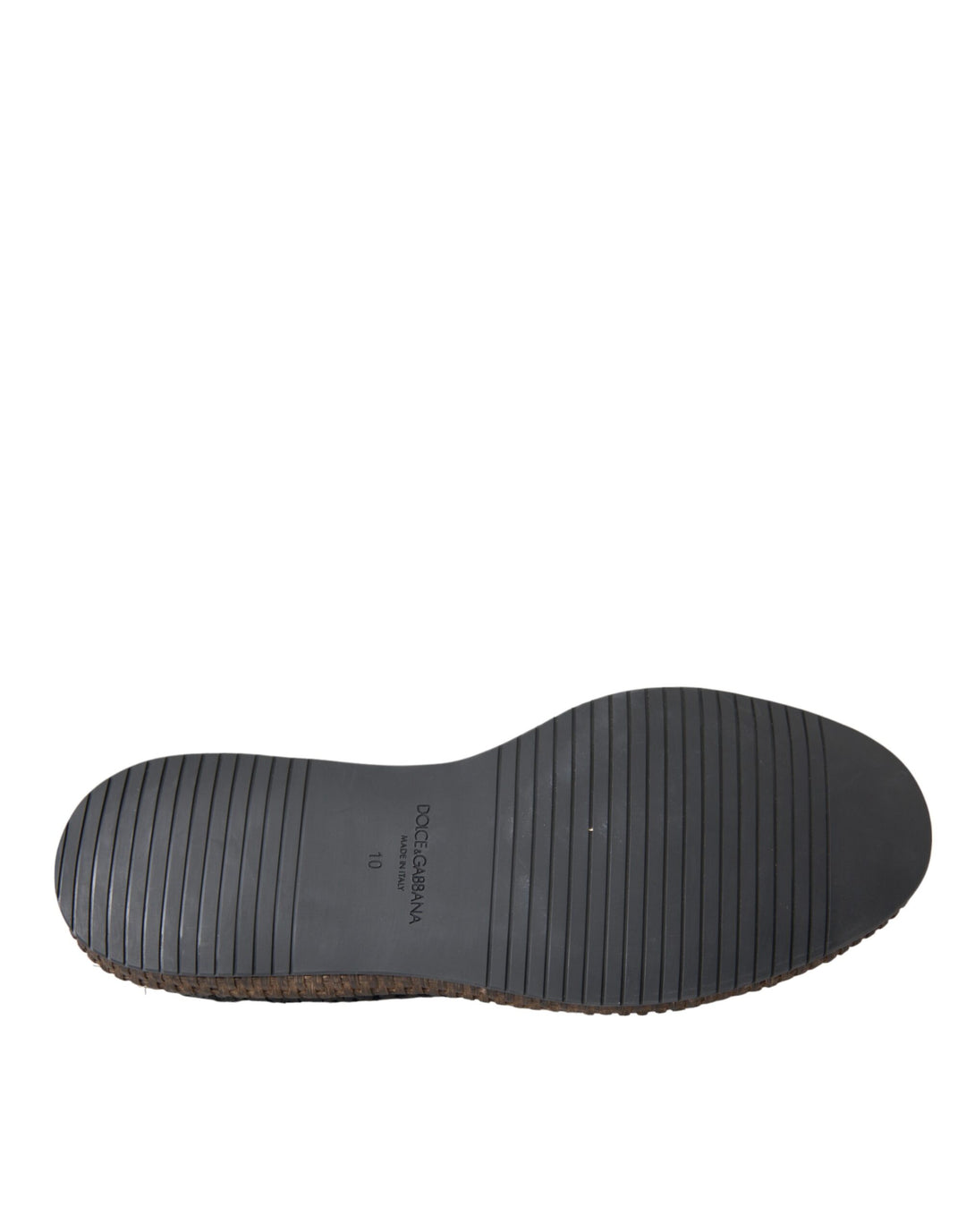 Chaussures Derby à lacets en cuir de chèvre tressé noir Dolce &amp; Gabbana