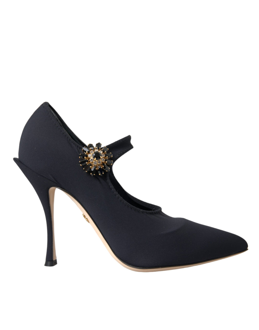 Escarpins Dolce &amp;amp; Gabbana Mary Jane en jersey noir avec cristaux