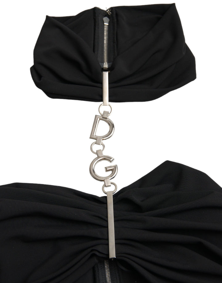 Dolce &amp; Gabbana Black Cut Out Sleeveless Bodycon Mini Dress