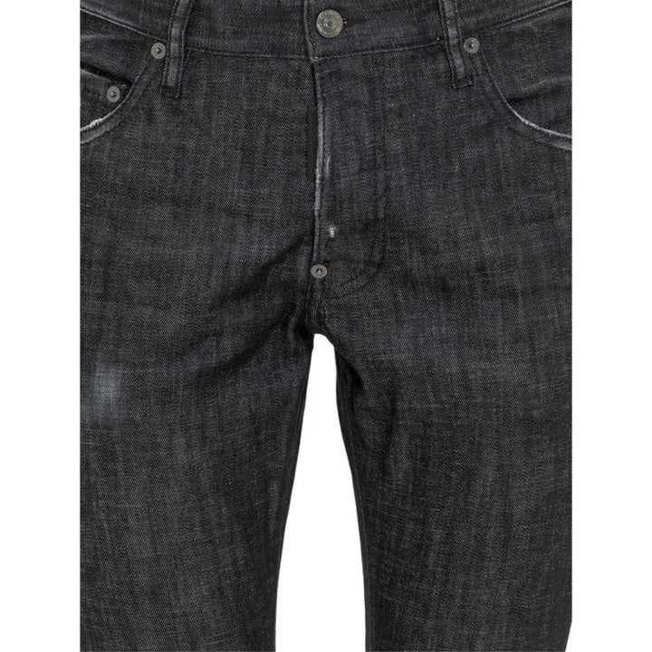 Dsquared² Black Cotton Slim Fit Jeans