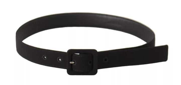 Ceinture à boucle en cuir velours noir avec logo Dolce &amp;amp; Gabbana