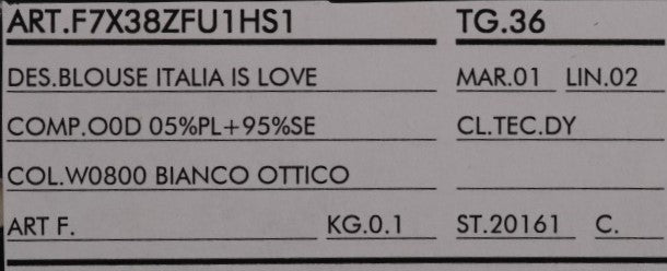 Chemisier blanc en soie à paillettes « Italia Is Love » de Dolce &amp; Gabbana