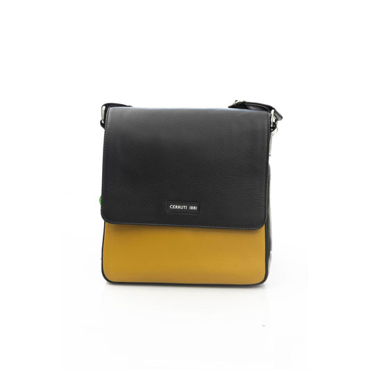 Bolso de vestir Cerruti 1881 de lujo en piel amarilla Unleash