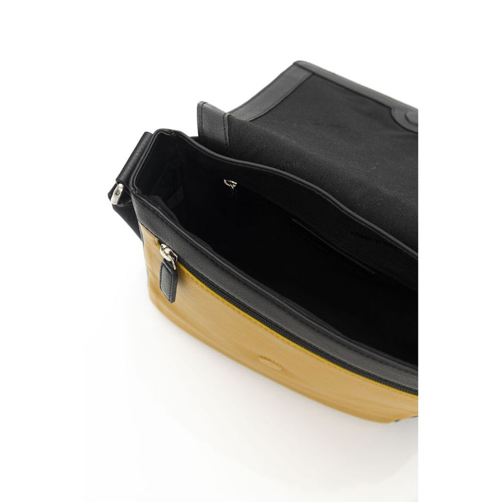 Bolso de vestir Cerruti 1881 de lujo en piel amarilla Unleash