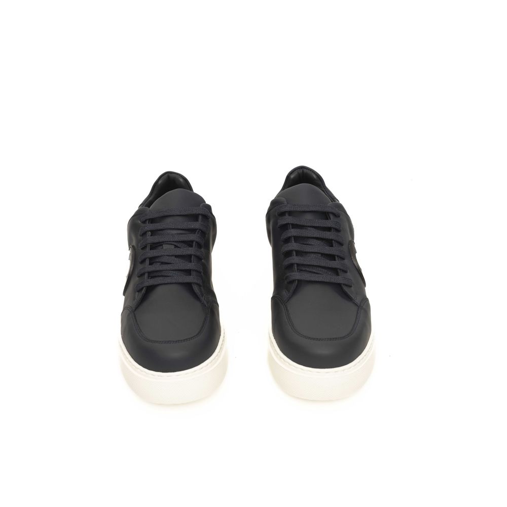 Zapatillas Cerruti 1881 de piel de vaca azul para hombre