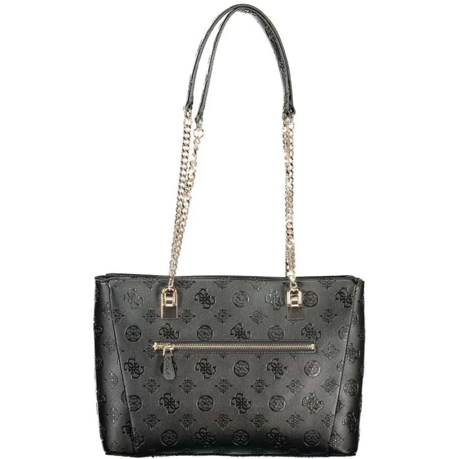 Guess Jeans Nero Poliuretano Women Handbag