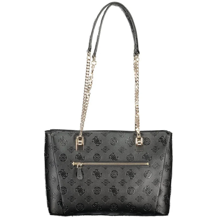 Guess Jeans Nero Poliuretano Women Handbag