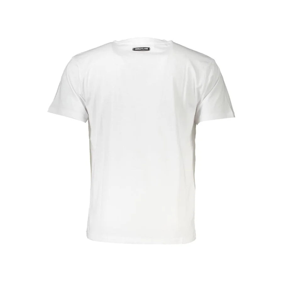 Cavalli Class White Cotton Men T-Shirt
