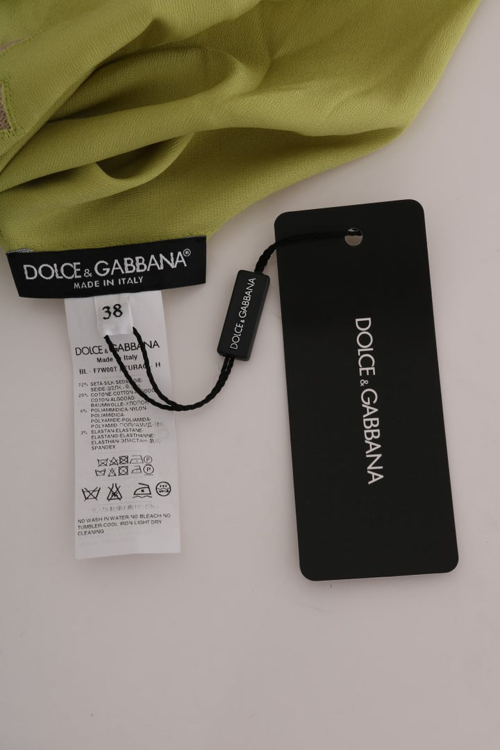 Blusa elegante de encaje floral Sicilia de Dolce Gabbana