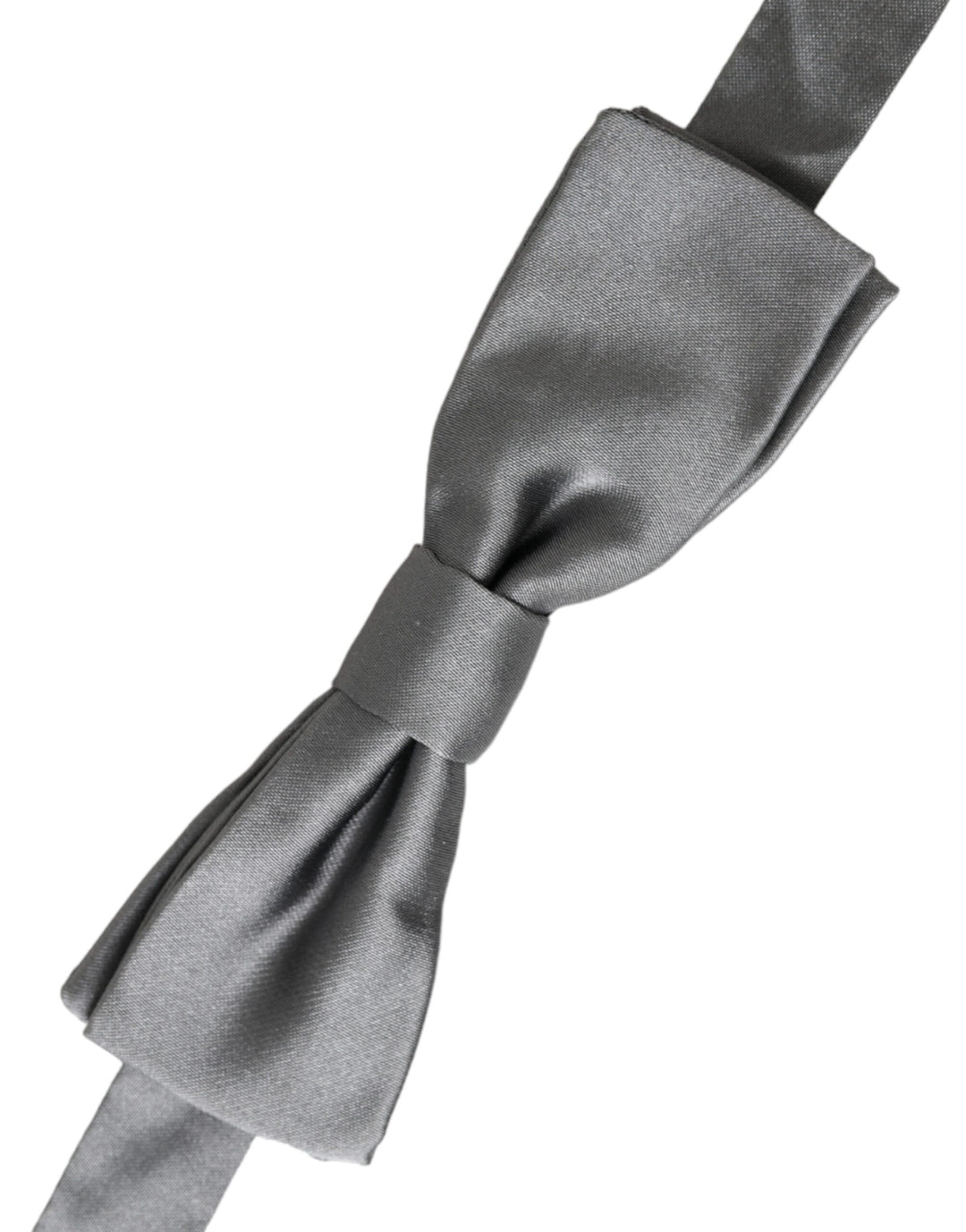 Pajarita Papillon de seda satinada gris con cuello ajustable para hombre de Dolce &amp;amp; Gabbana