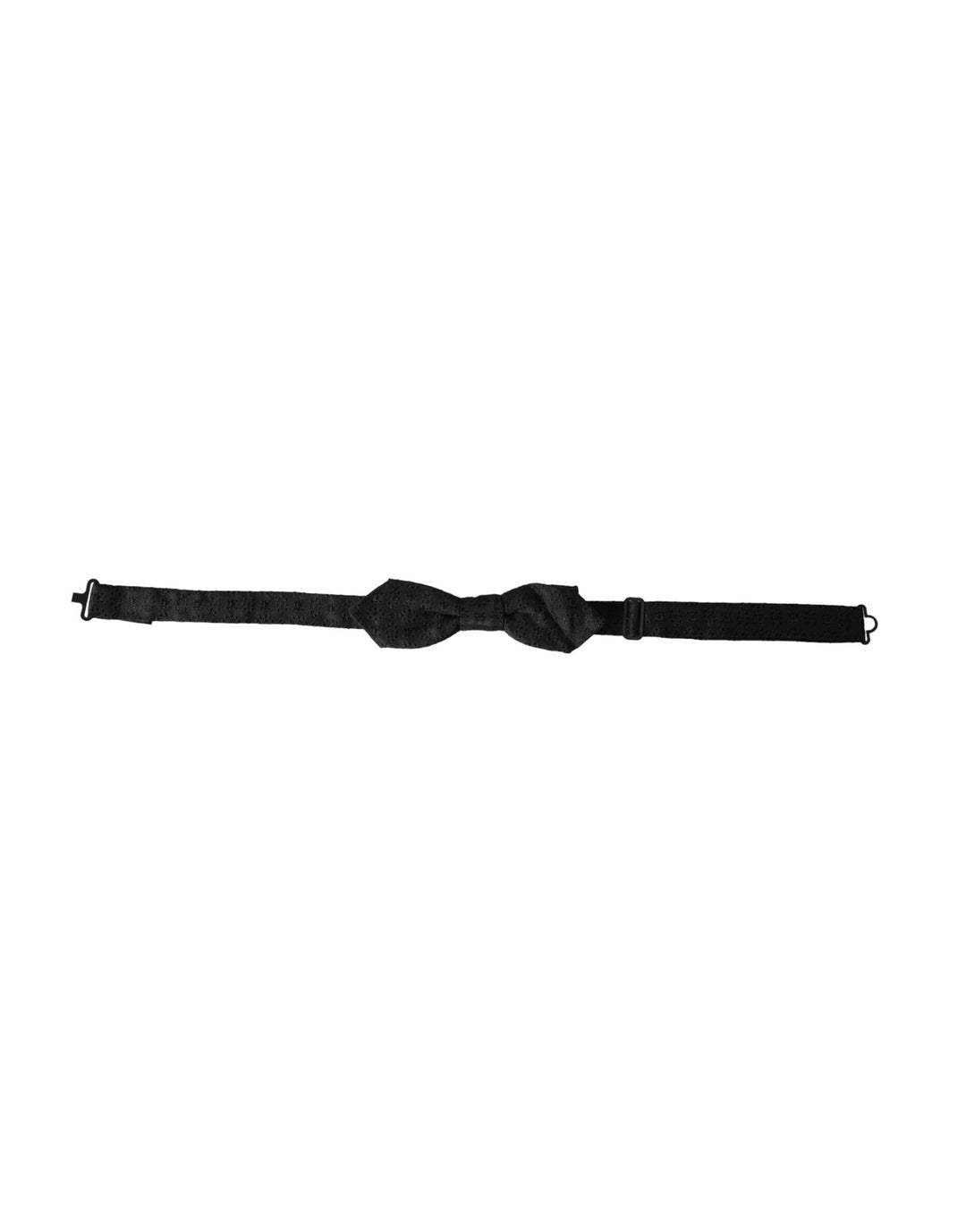 Nœud papillon ajustable en soie noire fantaisie Dolce &amp;amp; Gabbana pour homme