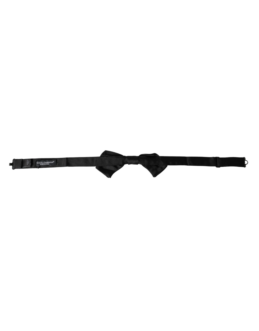 Pajarita ajustable para hombre de seda satinada negra Dolce &amp;amp; Gabbana