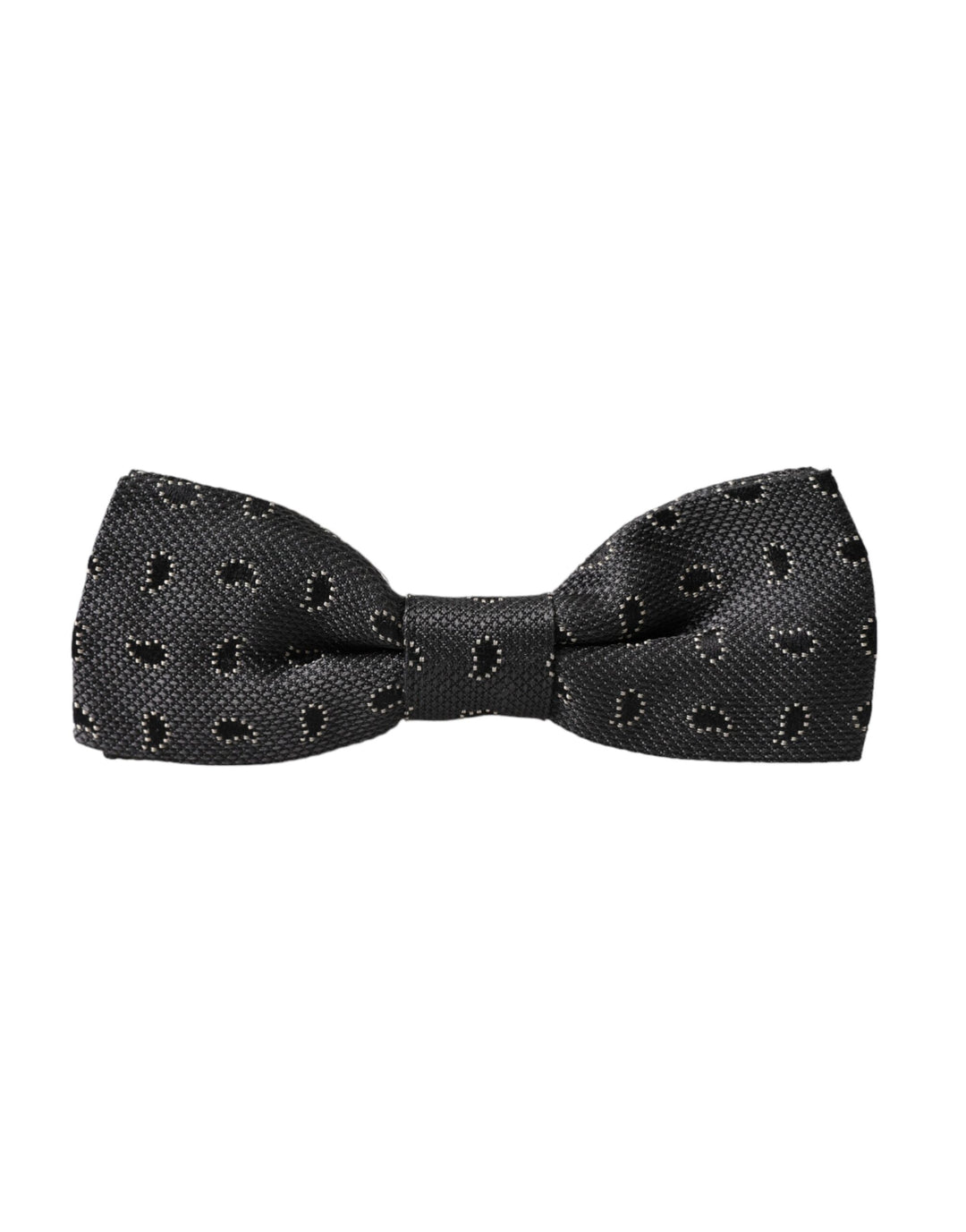 Pajarita ajustable para hombre de seda negra con estampado de Dolce &amp;amp; Gabbana