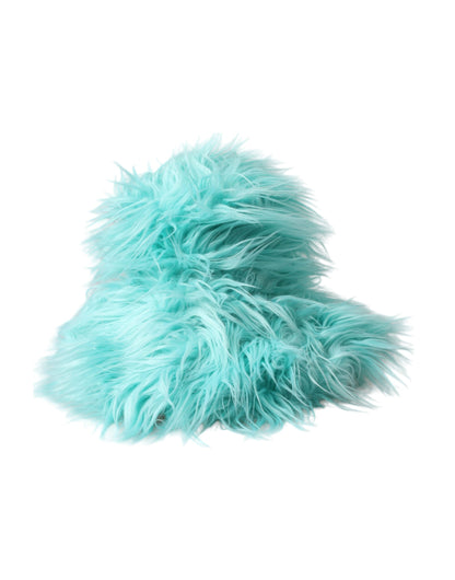 Sombrero de pescador Dolce &amp; Gabbana de piel acrílica verde menta para mujer