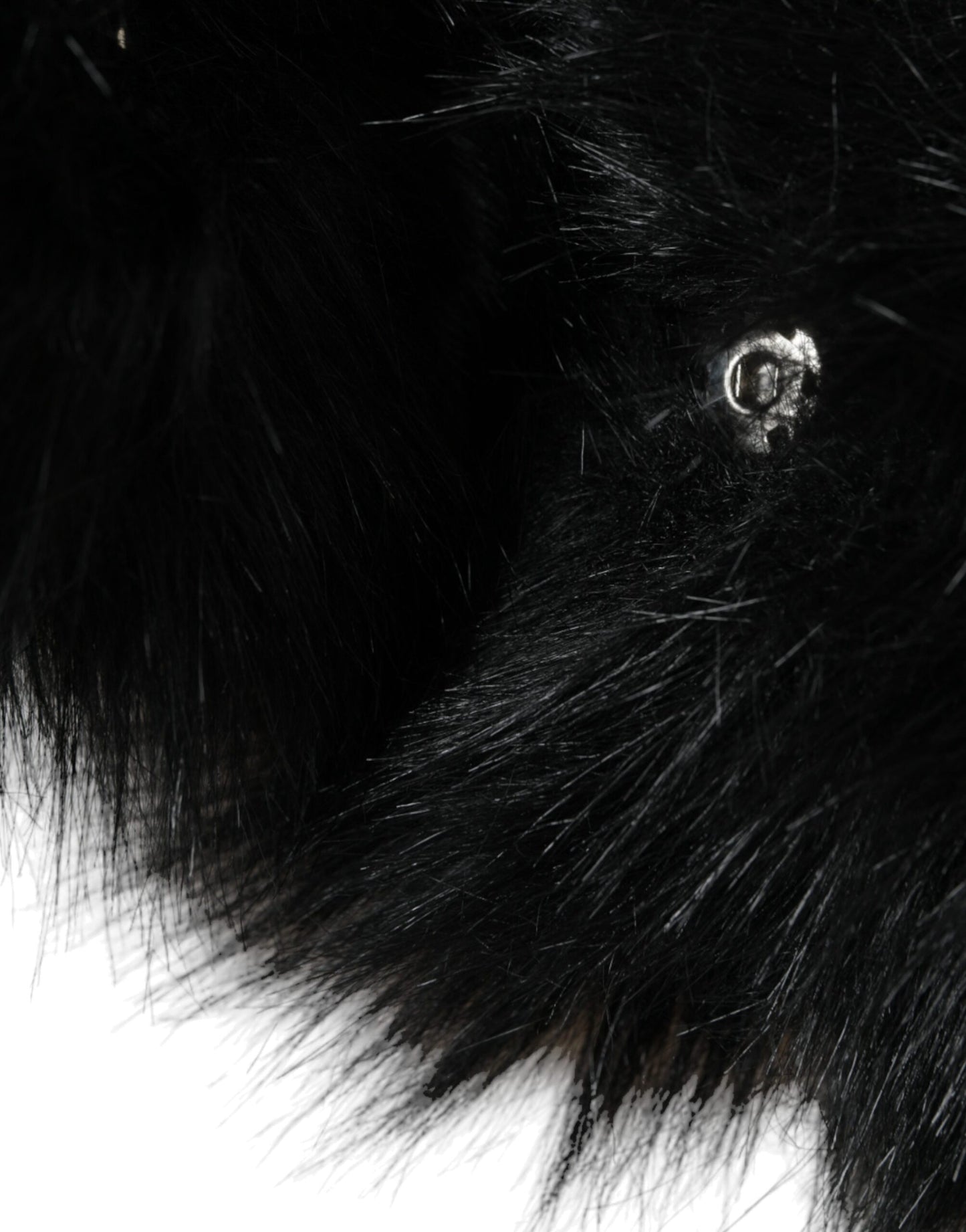 Chapeau enveloppant en fausse fourrure noire Dolce &amp; Gabbana