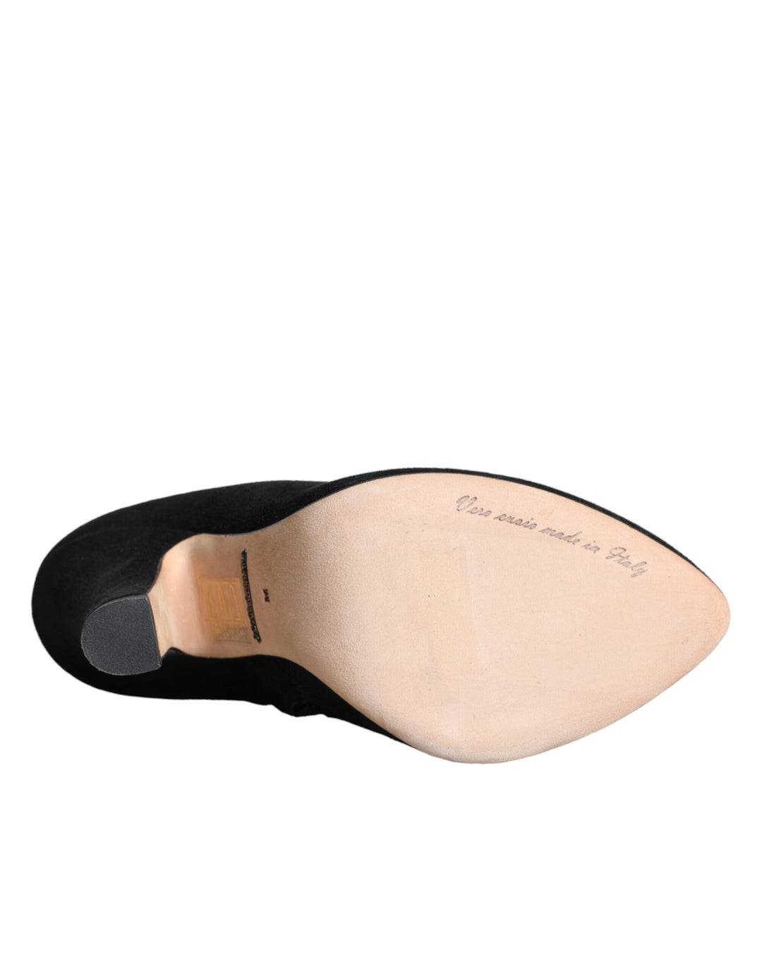 Bottes mi-mollet en daim noir Dolce &amp;amp; Gabbana