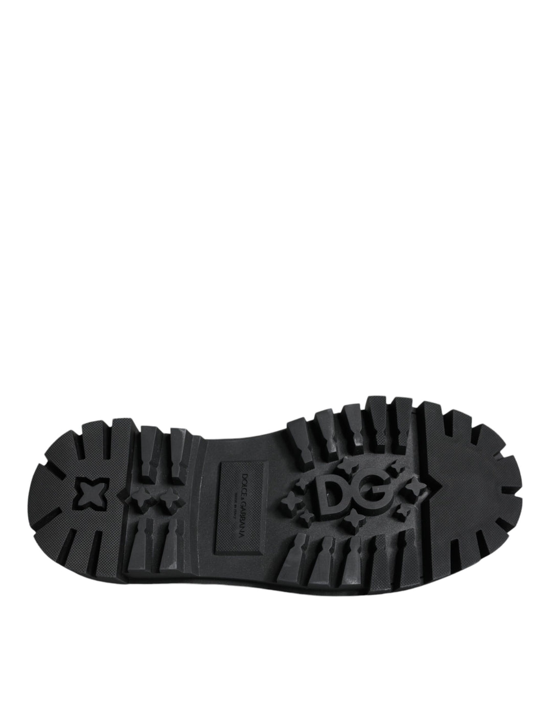 Chaussures de randonnée en cuir noir Dolce &amp;amp; Gabbana à ornements